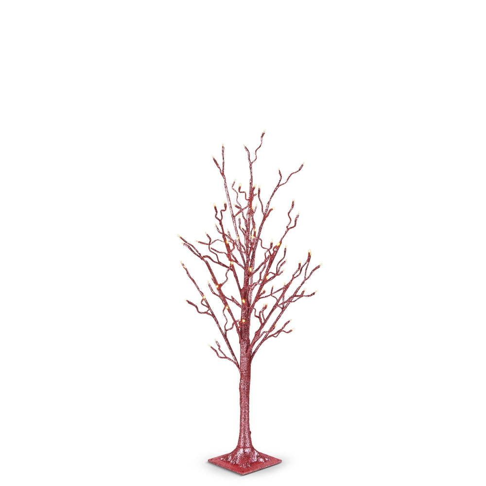 3.5' Light Pink Glitter Lighted Tree