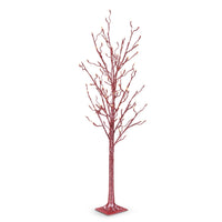 4.5' Light Pink Glitter Lighted Tree