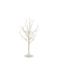 3.5' White Iridescent Glitter Lighted Tree