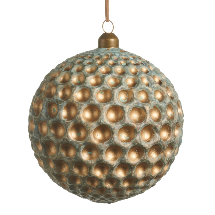 5" Distressed Copper Finish Ball Ornament