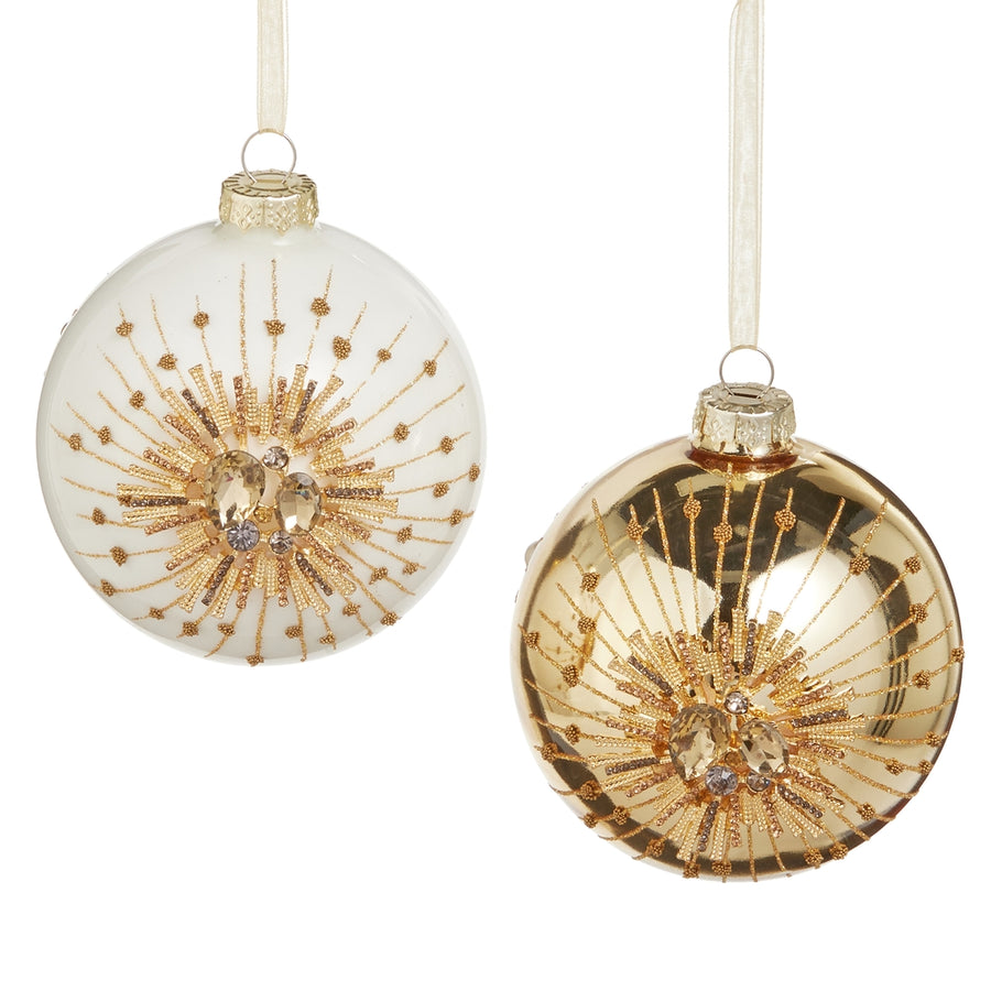 4.5" Jewel Starburst Ball Ornament