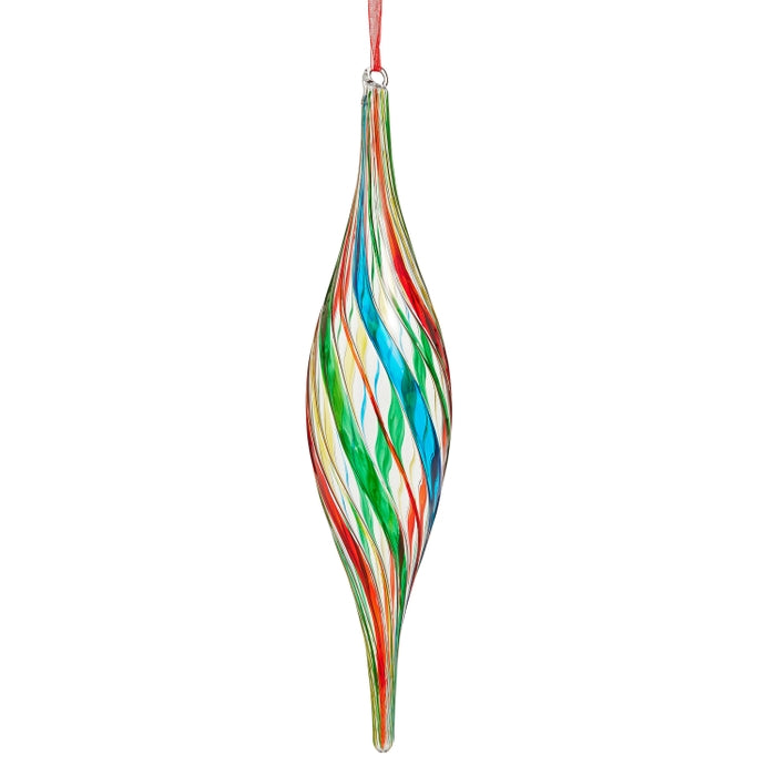 13" Swirl Drop Ornament