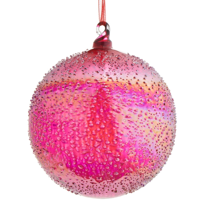 5" Iridescent Raspberry Ball Ornament