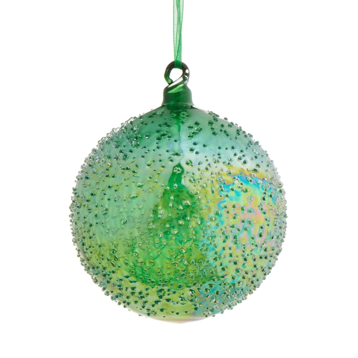 4" Iridescent Moss Ball Ornament