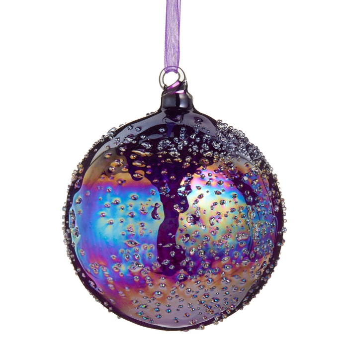 4" Iridescent Purple Ball Ornament