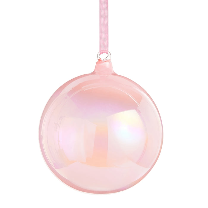 4" Iridescent Pink Ball Ornament