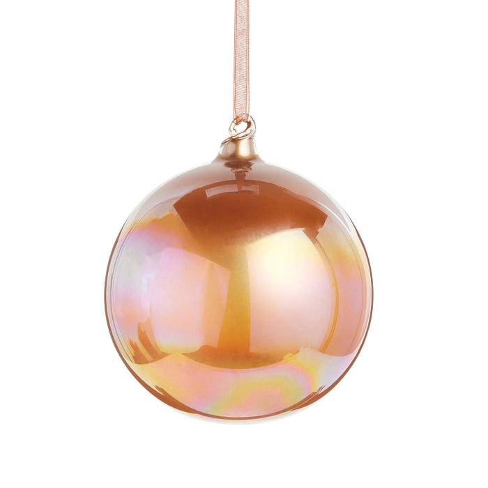 4" Iridescent Bronze Ball Ornament
