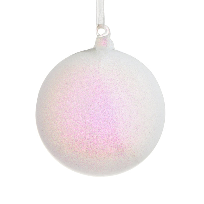 4" Glitter Iridescent Ball Ornament