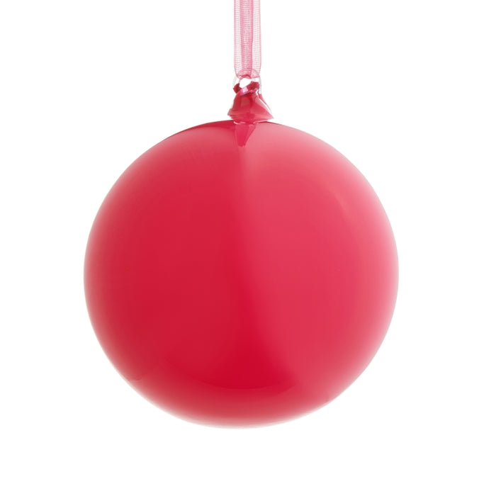 4" Shiny Raspberry Ball Ornament