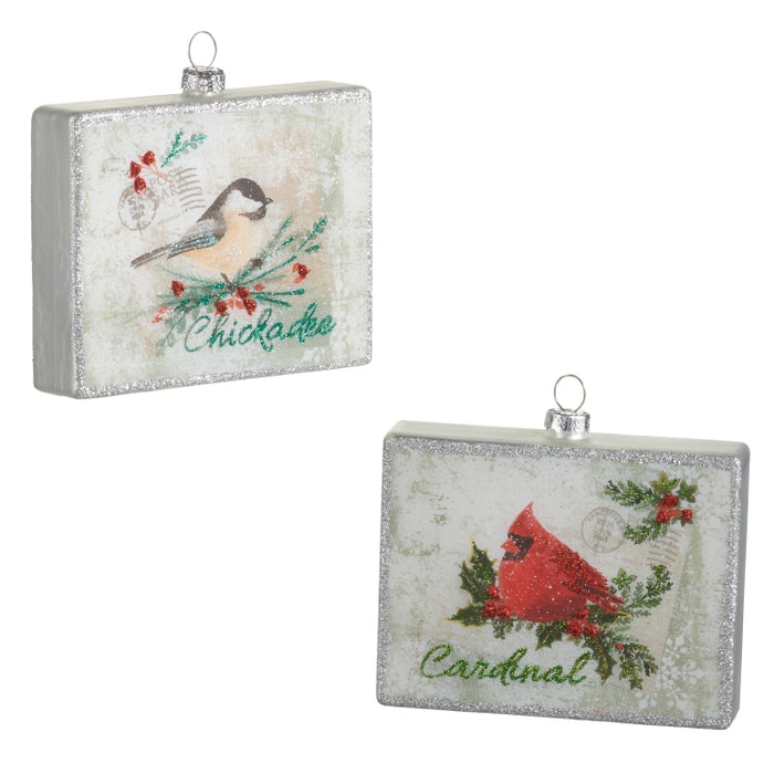 4" Frost Song Rectangle Ornament