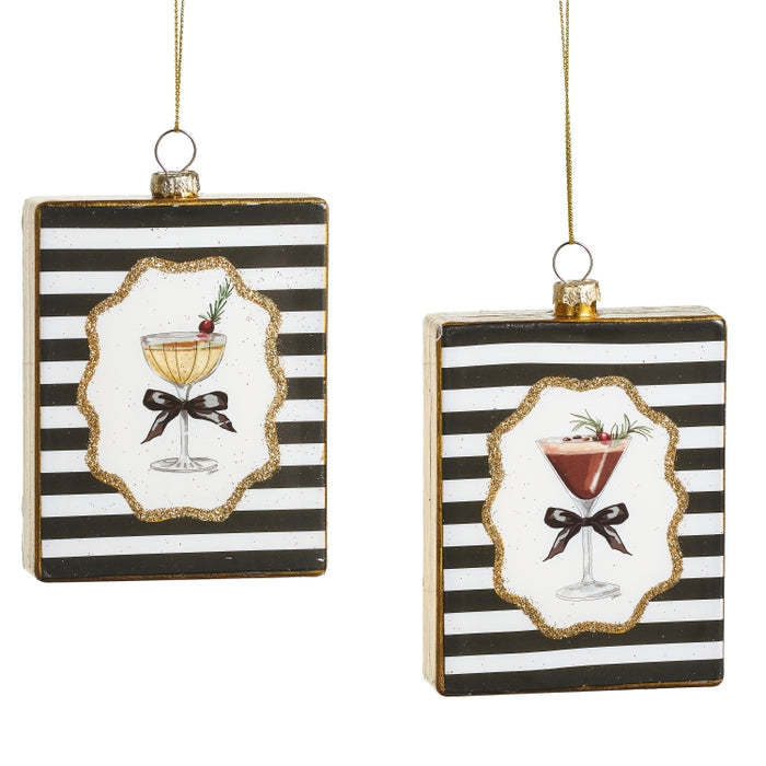 4.25" Elegant Spirits Square Ornament