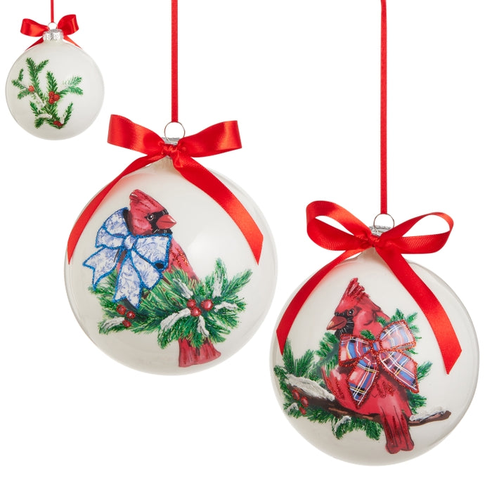 4.5" Cutesy Cardinal Ball Ornament