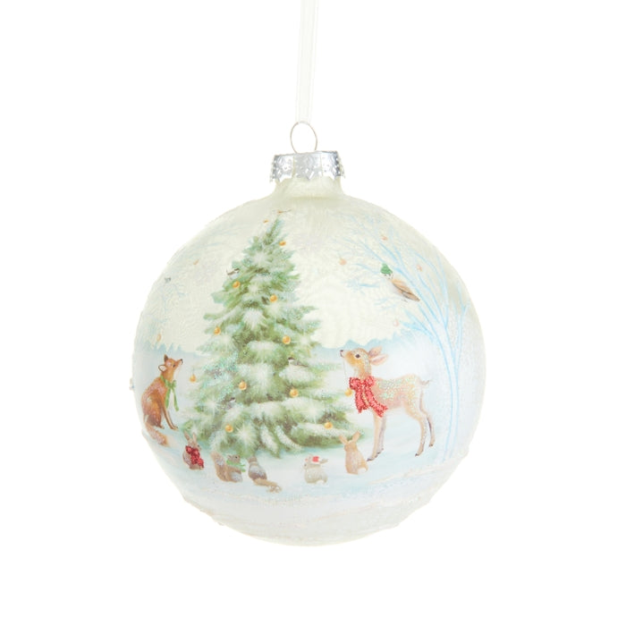 5" Woodland Christmas Party Ball Ornament