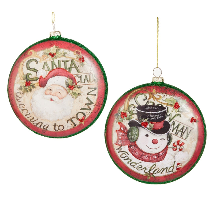 4.75" Coming to Town Disc Ornament