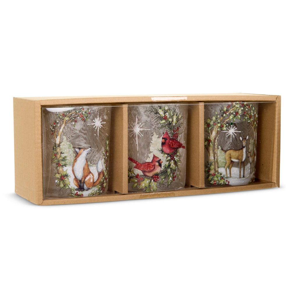 3.5" Box of Woodland Noel Containers