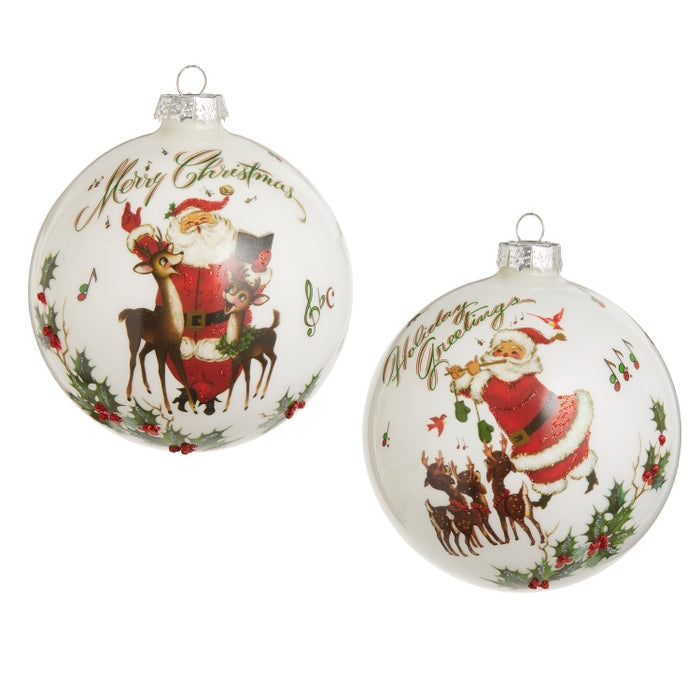 4.5" Santa's Choir Ball Ornament