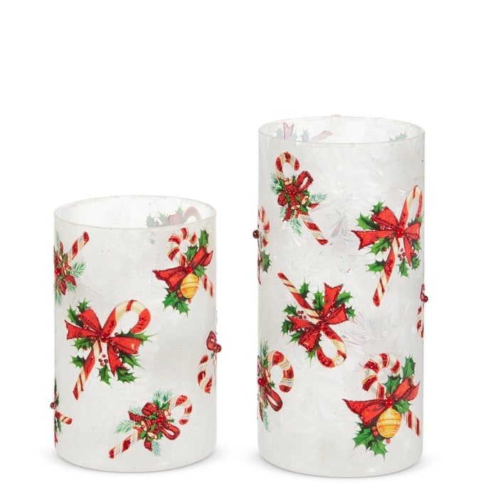 8" Candy Cane Decorative Container