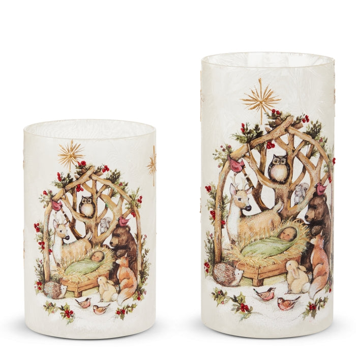 8" Woodland Nativity Decorative Containers