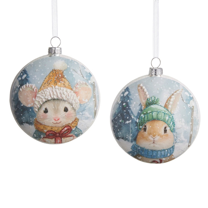 4" Frosty Critter Disc Ornament