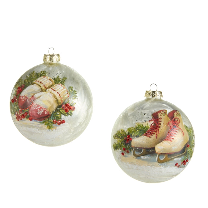 5" Vintage Holiday Ball Ornament