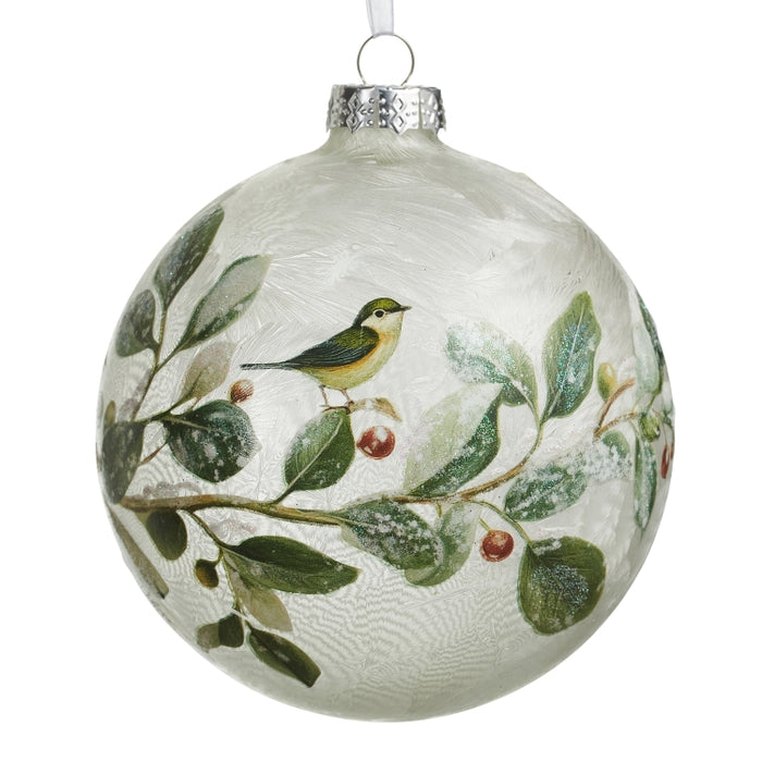 5" Green Finch Garland Ball Ornament