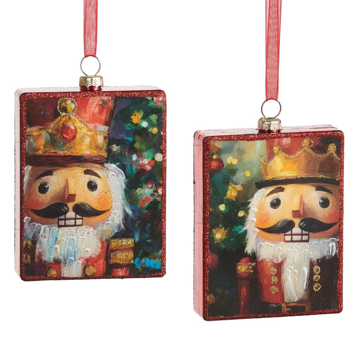 4.25" Holiday Nutcracker Rectangle Ornament