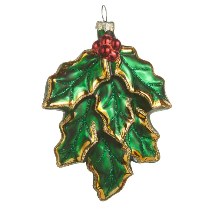 4.75" Holly Ornament