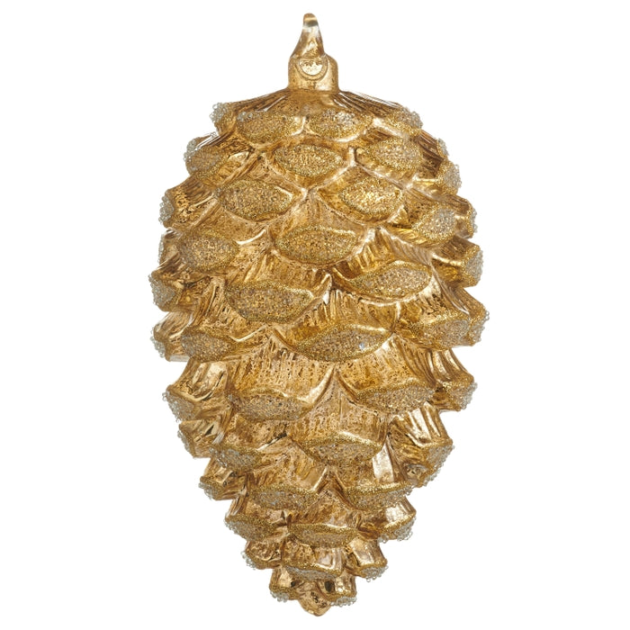 9" Gold Pinecone Ornament