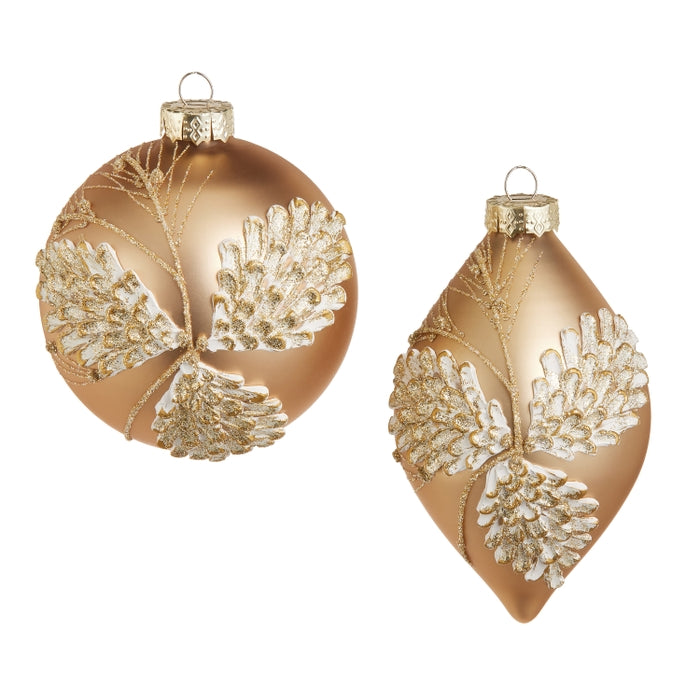 4" Gold Pinecone Impression Ornament