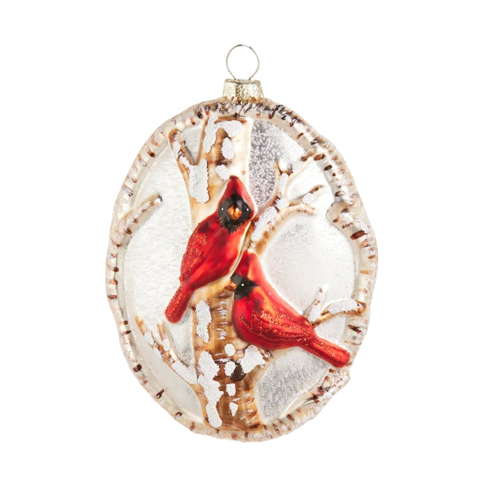 5" Cardinal on Branch Ornament