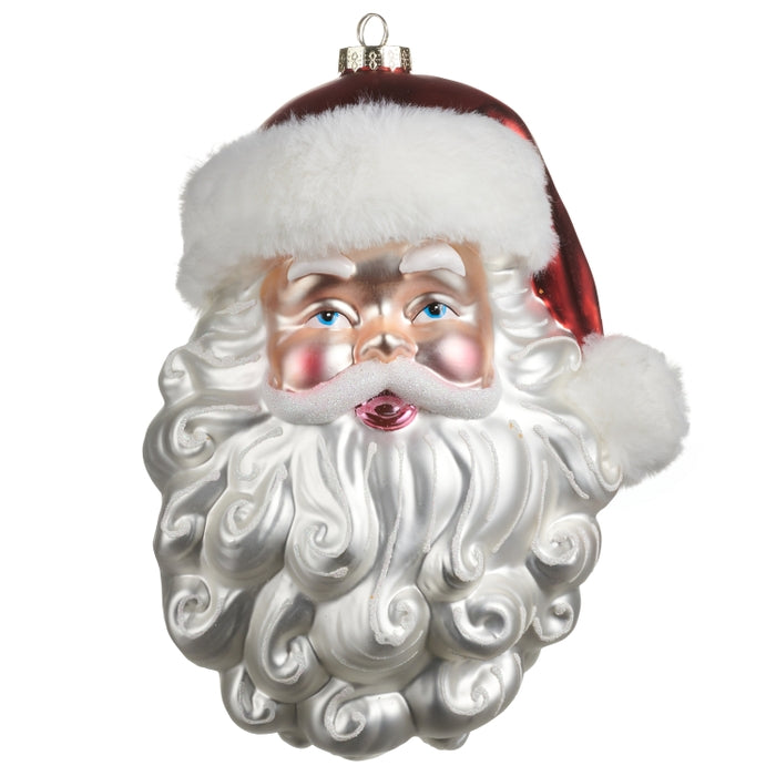 10" Red Santa Head Ornament