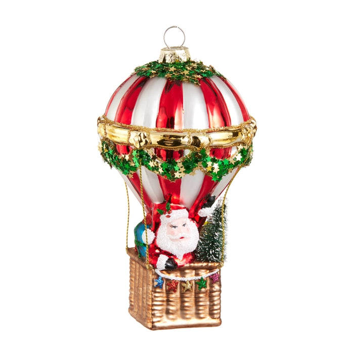 5.75" Santa Hot Air Balloon Ornament