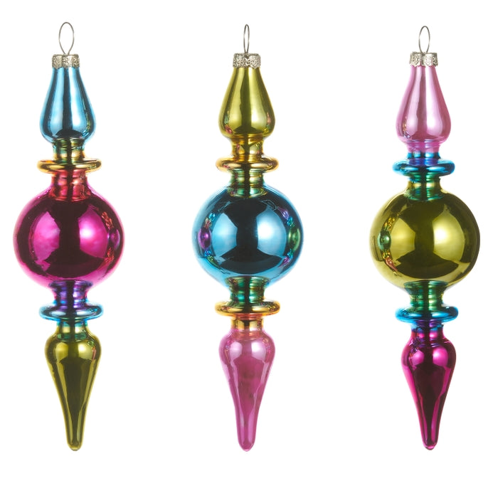 6" Multicolor Drop Ball Ornament