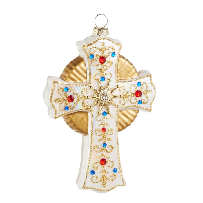 5.5" Jeweled Cross Ornament
