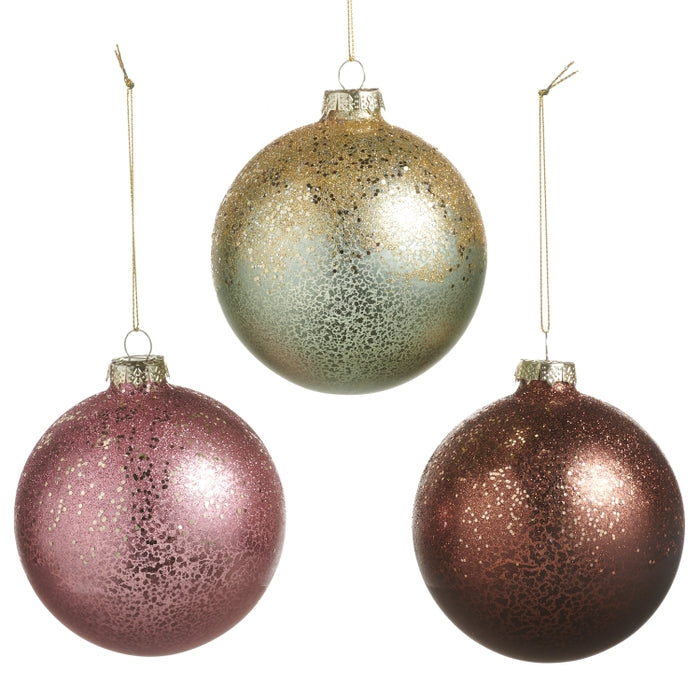 4" Antiqued Ball Ornament