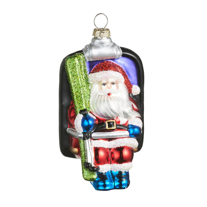 5.5" Santa on Ski Lift Ornament
