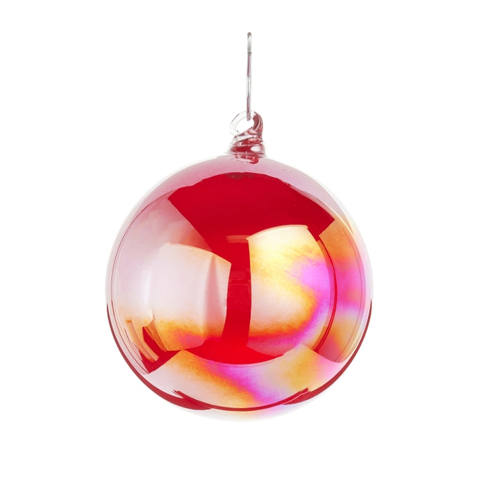 4" Raspberry Iridescent Ball Ornament