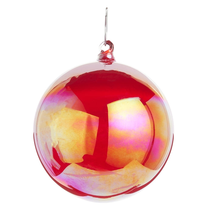 5" Raspberry Iridescent Ball Ornament