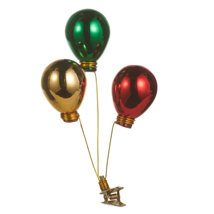 5" Balloon Cluster Clip-On Ornament