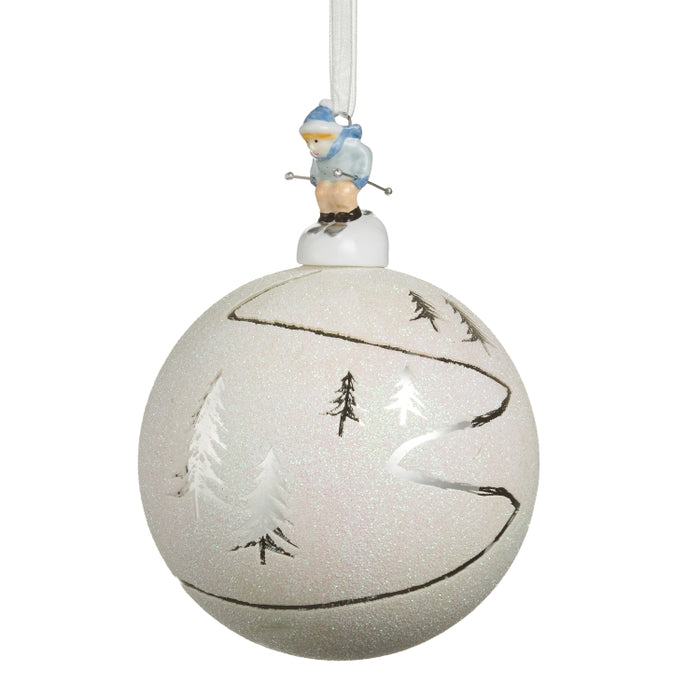 5.5" Ski Slope Ball Ornament
