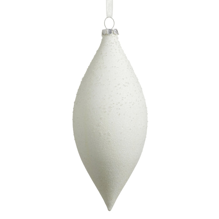 6.5" White Finial Ornament