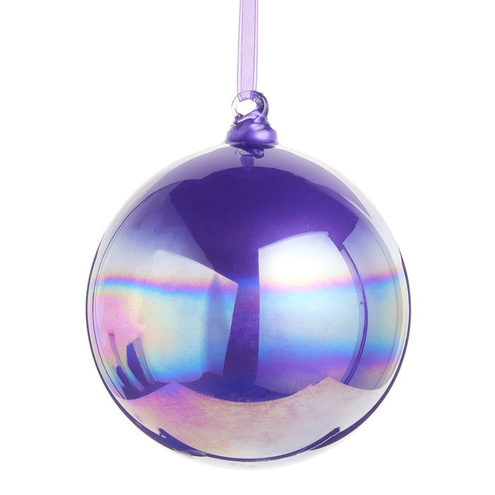5" Purple Iridescent Ball Ornament