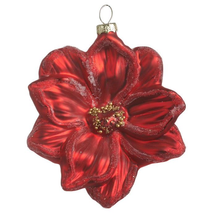 4.5" Red Amaryllis Ornament