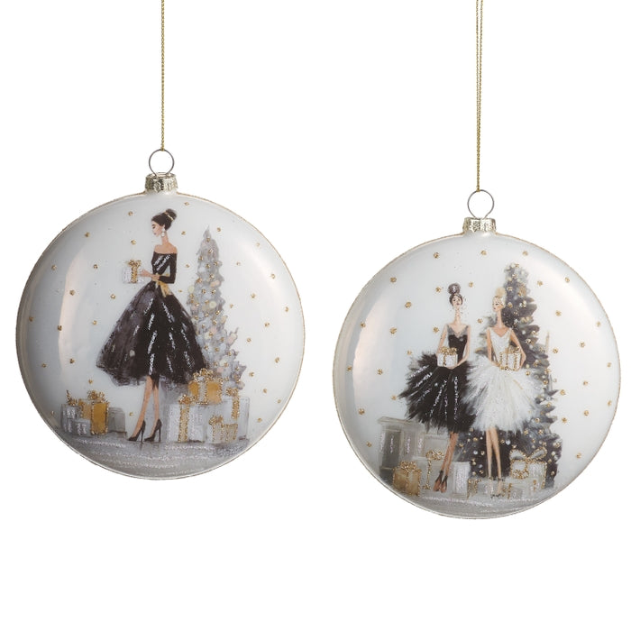 4.75" Moonlit Gala Disc Ornament
