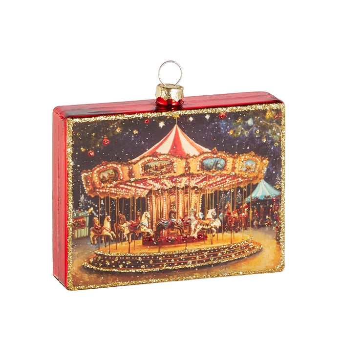 5" Carousel Rectangle Ornament