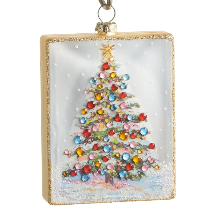 4.25" Sugarplum Tree Rectangle Ornament