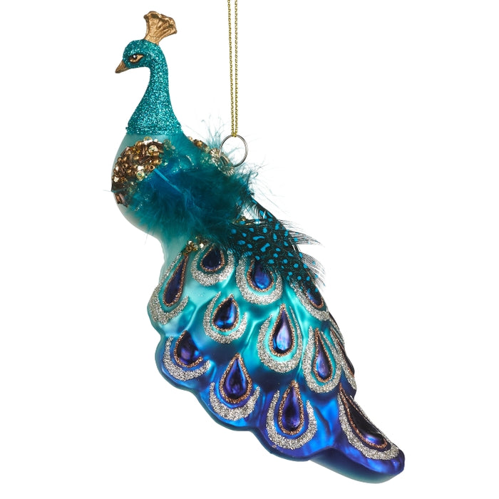 7" Peacock Ornament