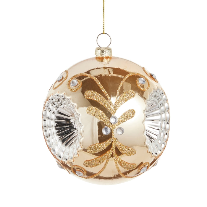 4" Gold Reflector Ball Ornament