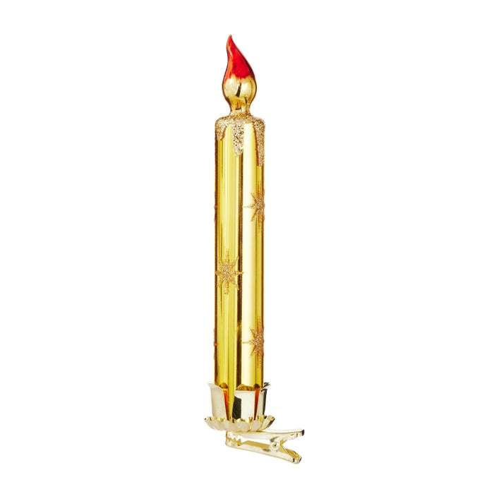 9.75" Gold Candle Clip-on Ornament