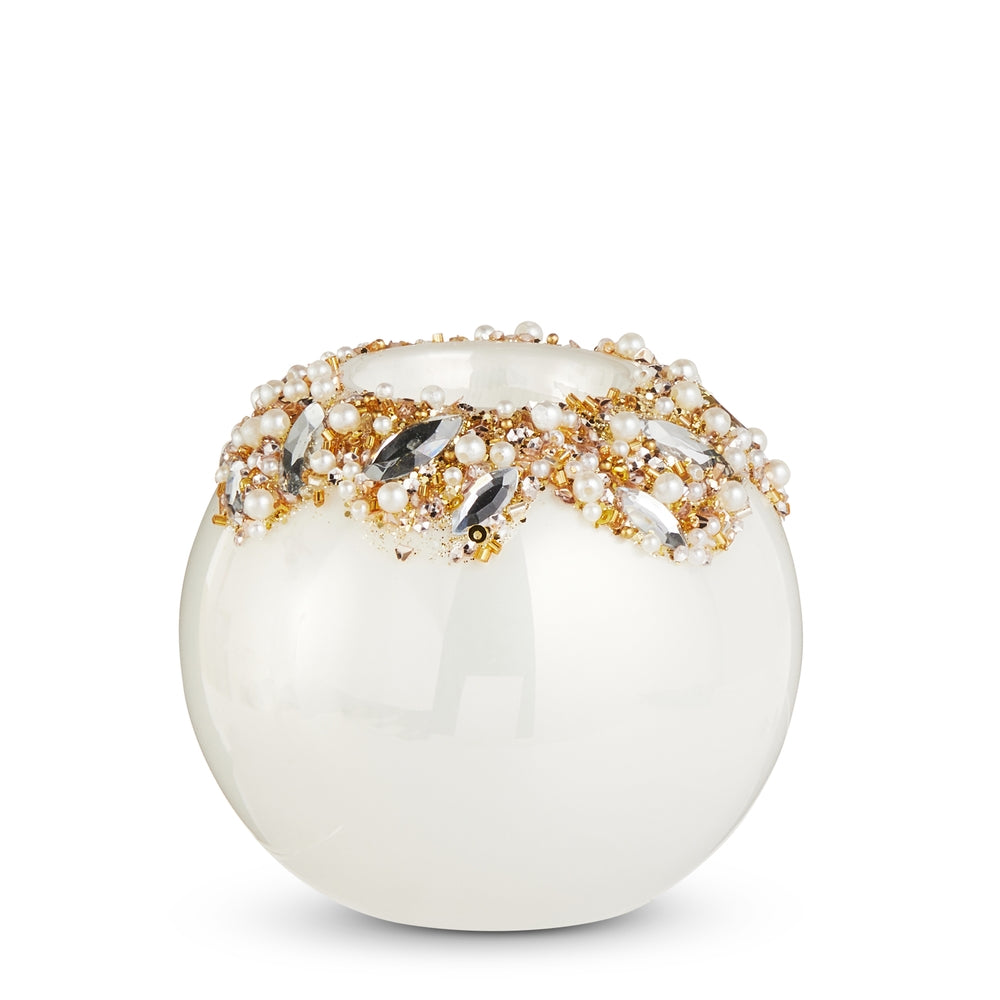 4" Pearl and Jem Ball Tealight Holder